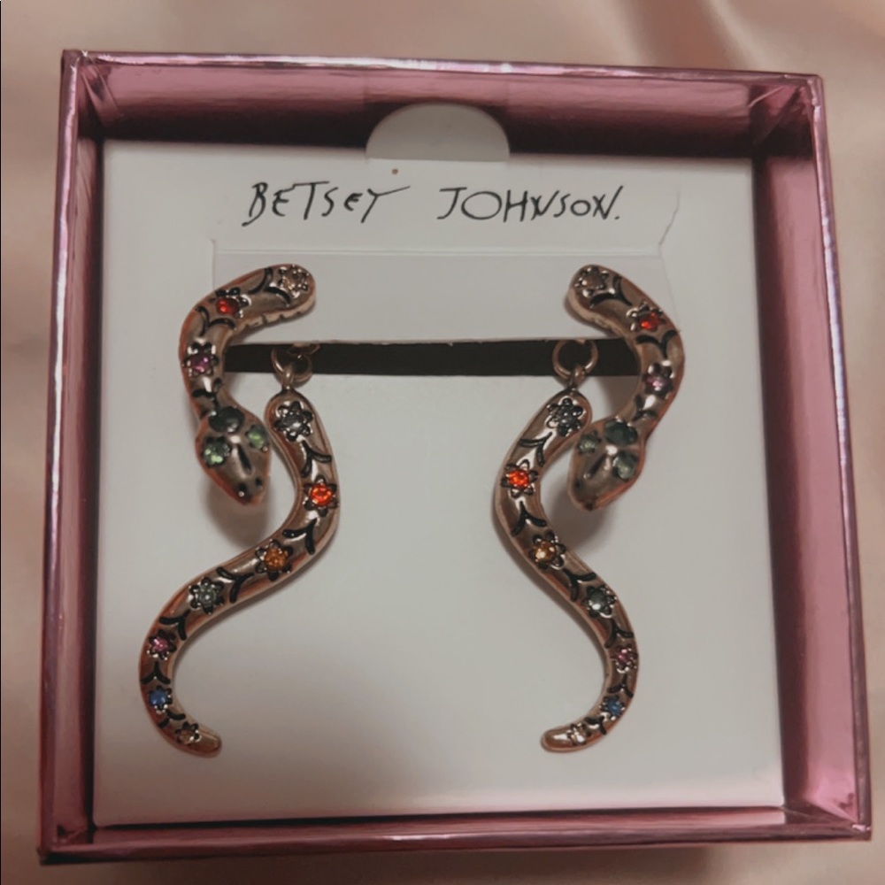 Betsy Johnson Snake earrings